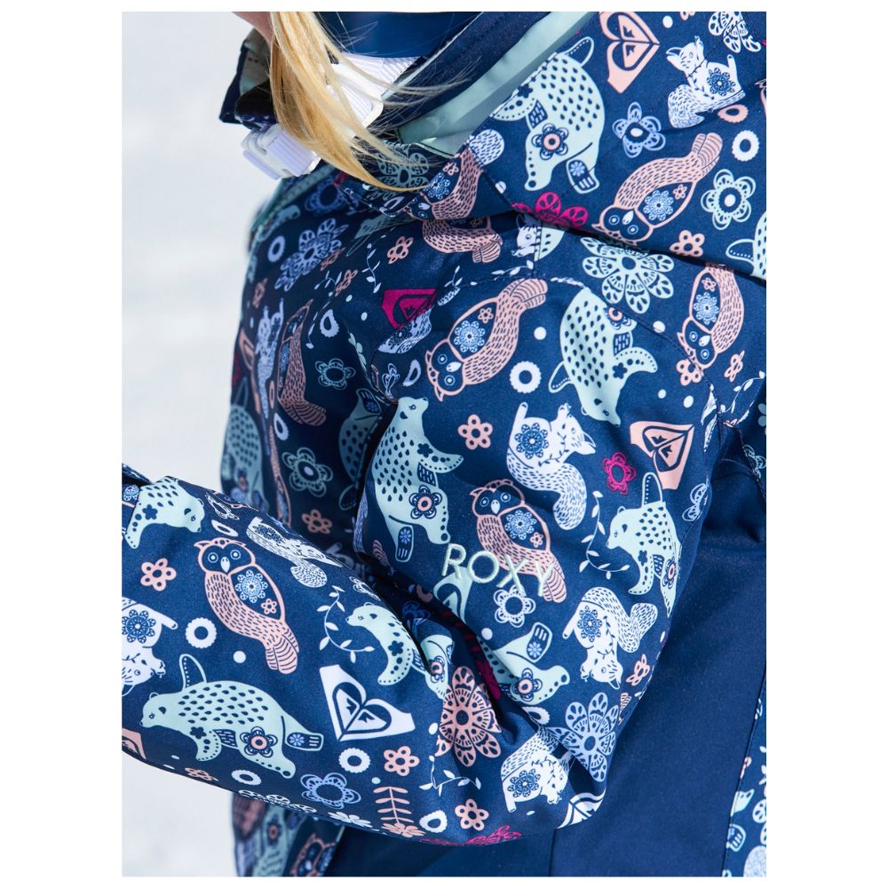 Roxy Snowy Tale Girls Ski Jacket - Medieval Blue Neo