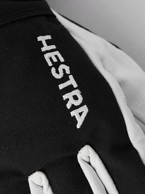 Hestra Leather Heli Kids Ski Gloves - Black (30560-100)