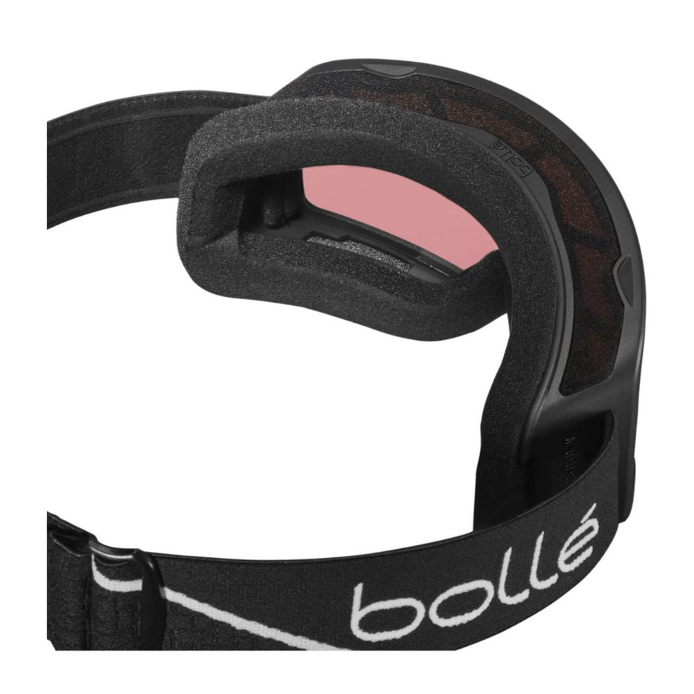 Bolle Nevada Jr Ski Goggles, 8-14 yrs Race Black Matte, Vermillon Gun