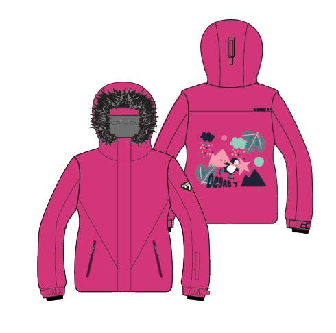 Degre 7 Firay Kids Ski Jacket, PInk