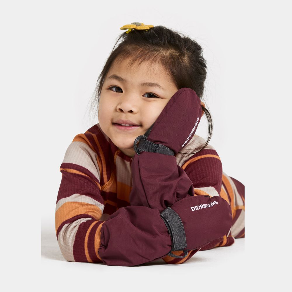 Didriksons Biggles Kids Ski Mittens - Anemon Red