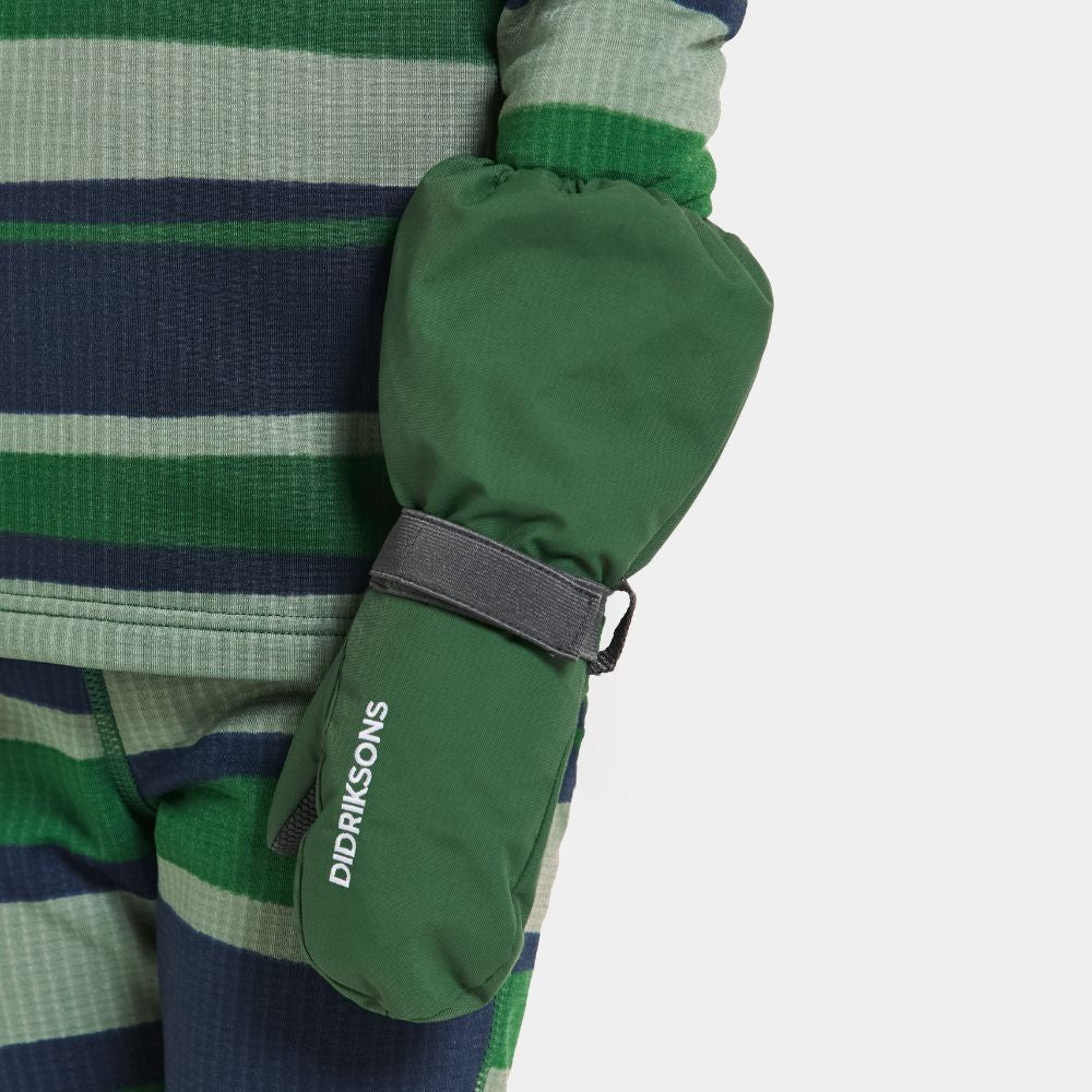 Didriksons Biggles Kids Ski Mittens - Pine Green