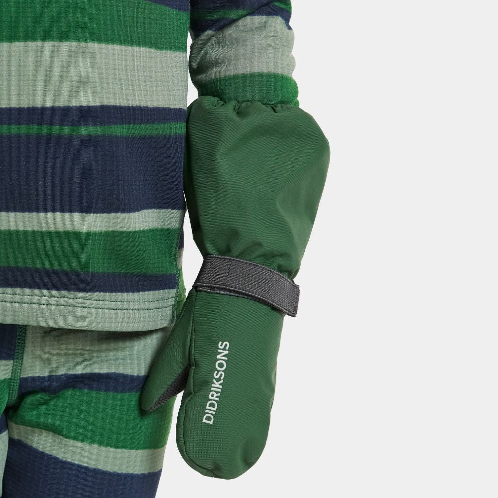 Didriksons Biggles Kids Ski Mittens - Pine Green