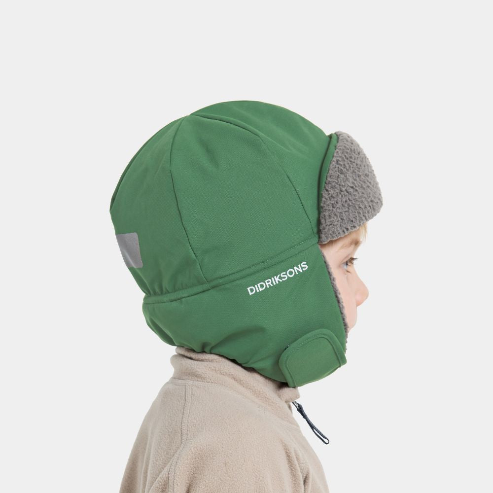 Didriksons Biggles Kids Winter Hat - Pine Green 1000 x 1000