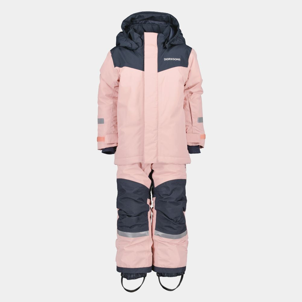 Didriksons Skare Kids Ski Jacket & Pants Set - Dusty Pink 1000 x 1000