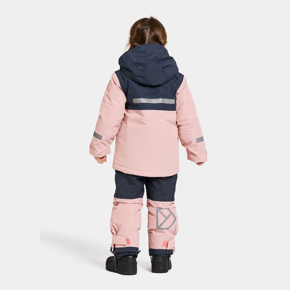 Didriksons Skare Kids Ski Jacket & Pants Set - Dusty Pink 1000 x 1000