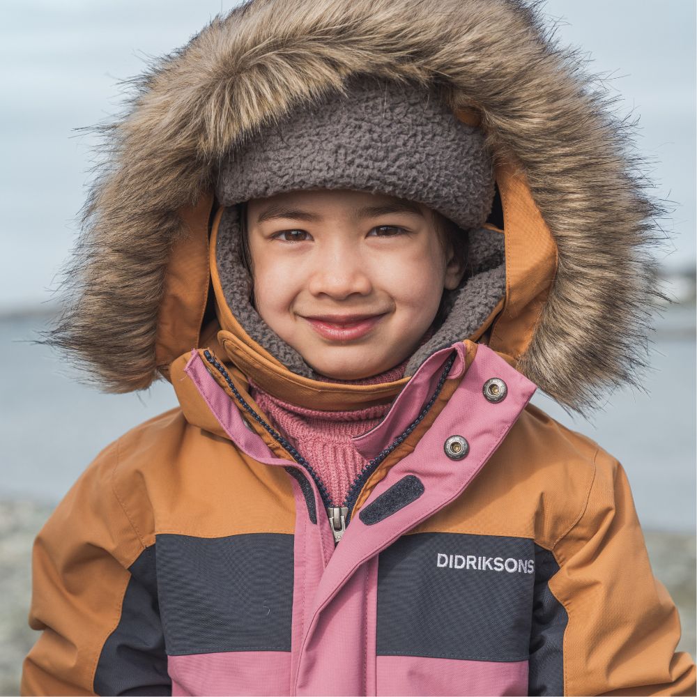 Kids Snowsuit - Didriksons Bjarven Coverall - Heather Pink