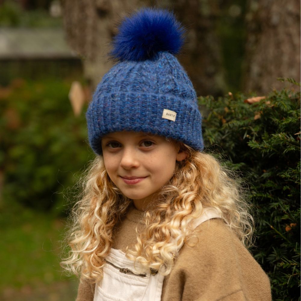 Girls Winter Hat - Barts Eyaka Beanie blue 53-55