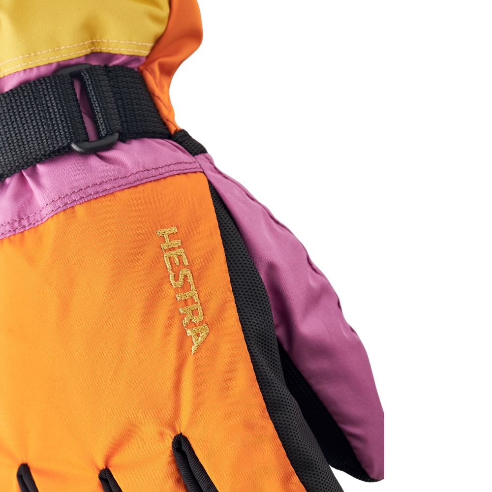 Hestra Gauntlet Czone Kids Ski Gloves - Orange Multi (32530-518)