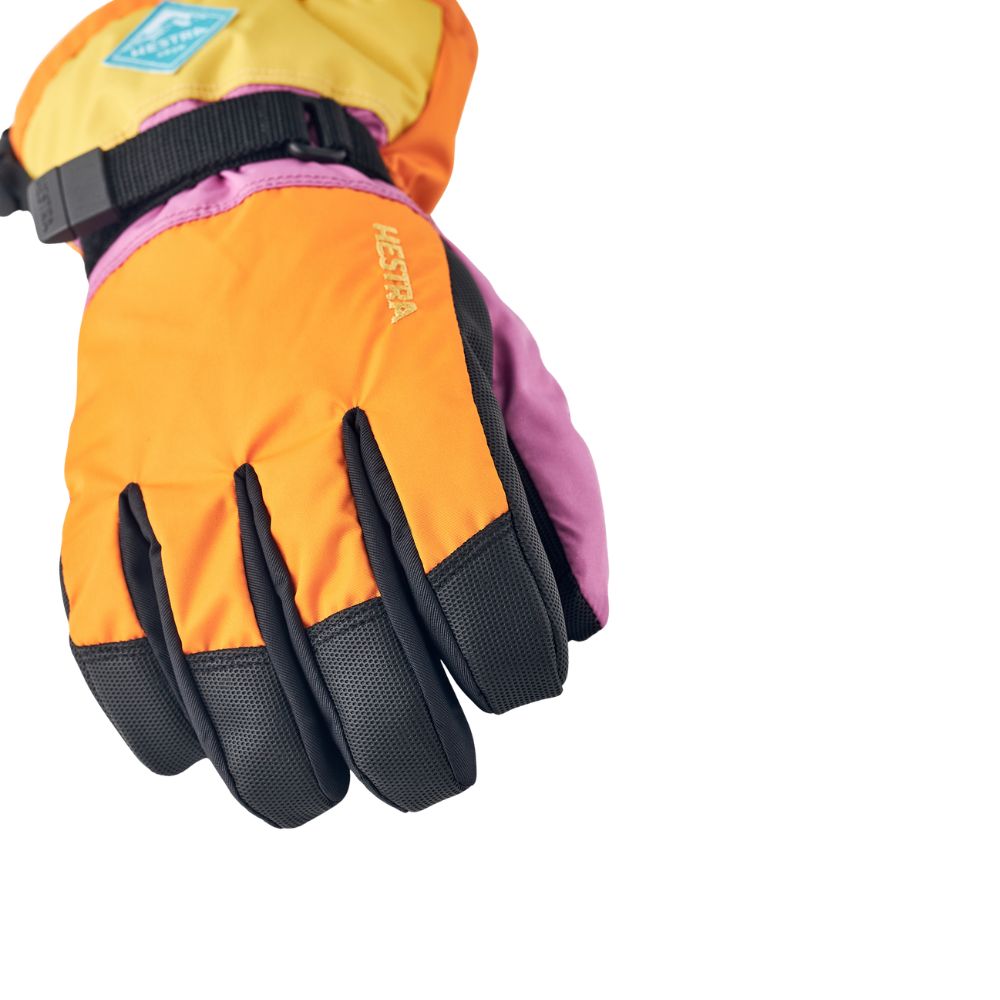 Hestra Gauntlet Czone Kids Ski Gloves - Orange Multi (32530-518)