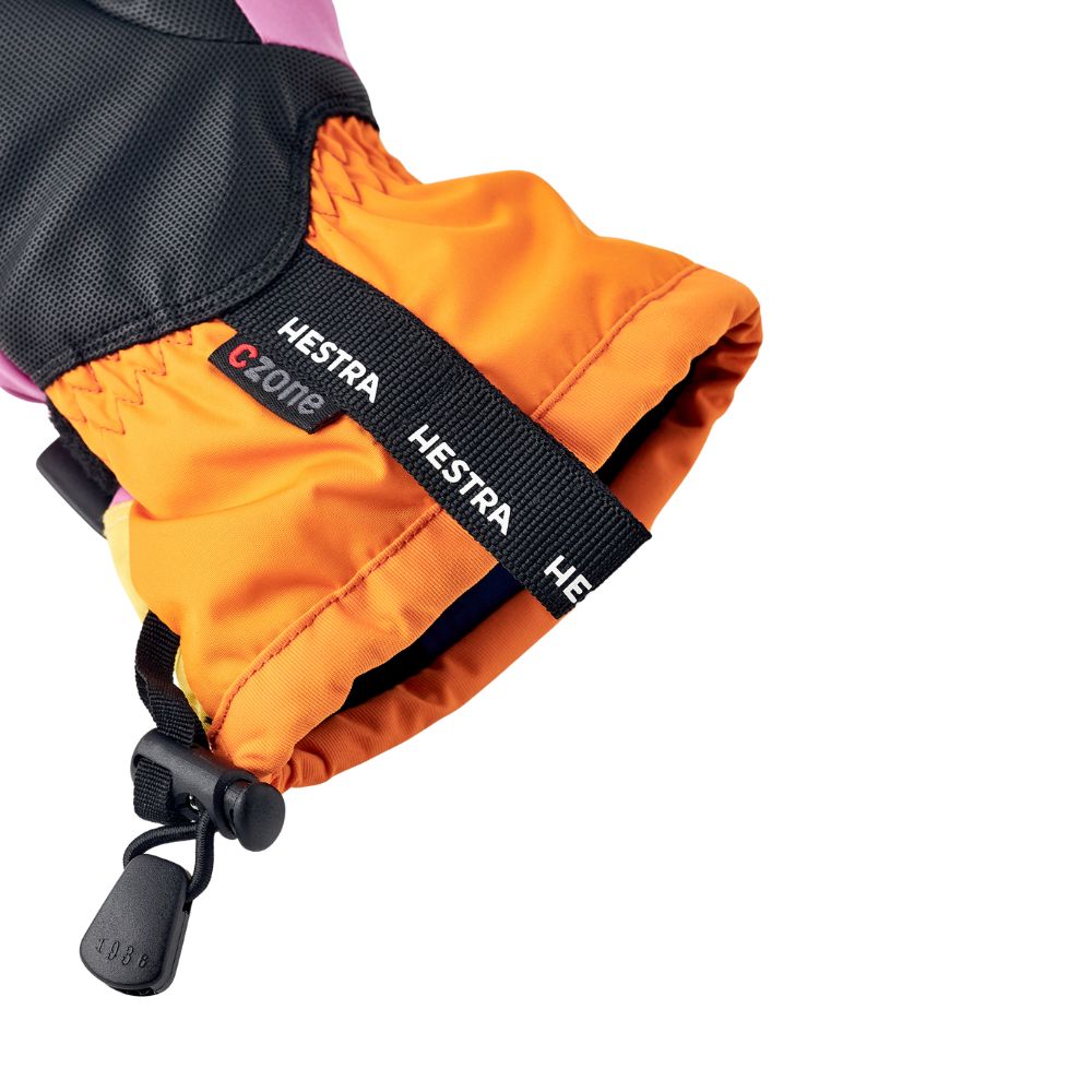 Hestra Gauntlet Czone Kids Ski Gloves - Orange Multi (32530-518)