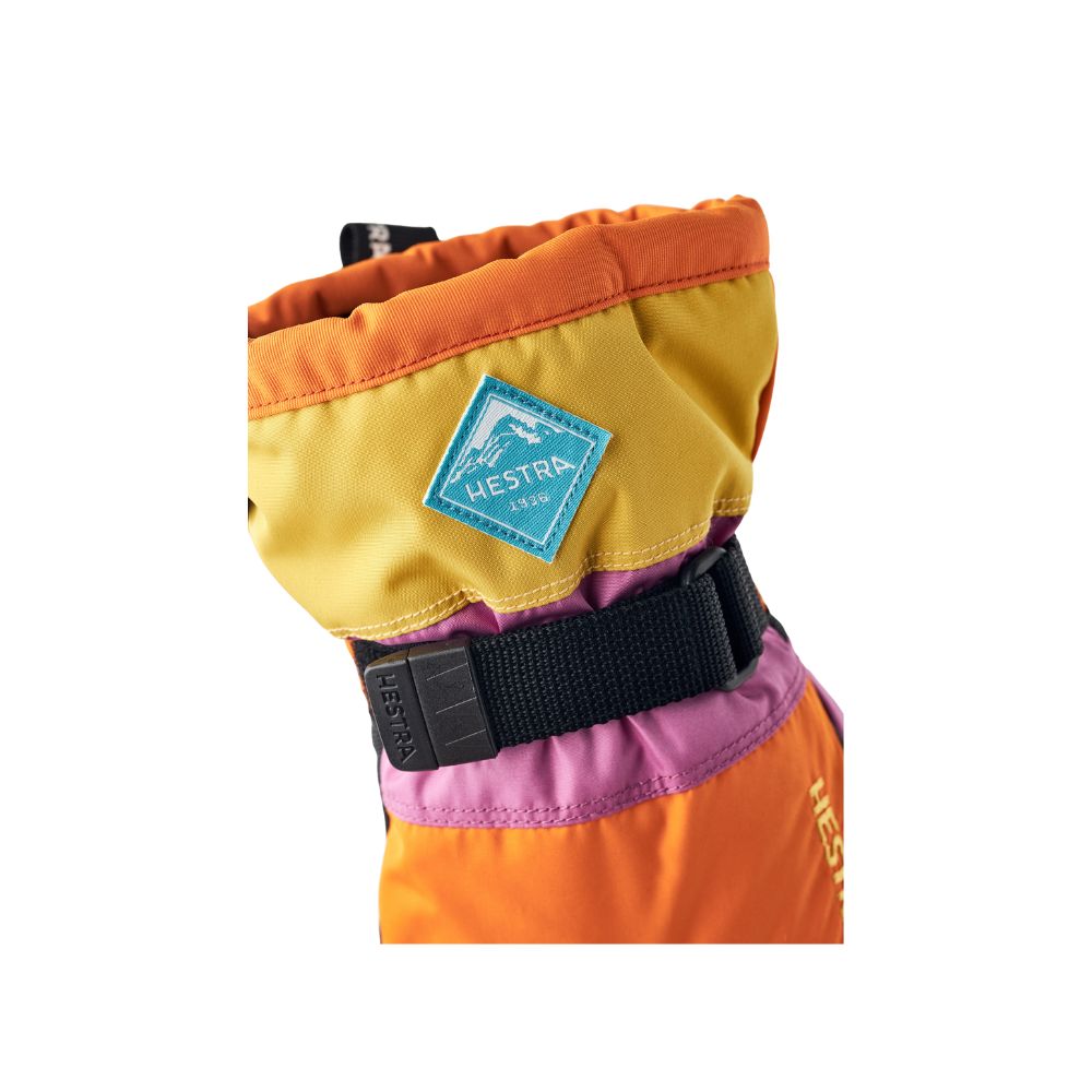 Hestra Gauntlet Czone Kids Ski Gloves - Orange Multi (32530-518)