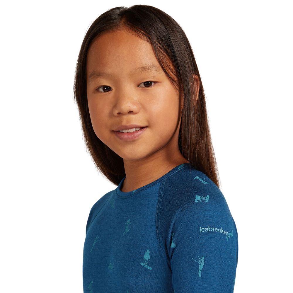 Icebreaker 200 Oasis Kids Merino Thermal, Atlantis / Topaz
