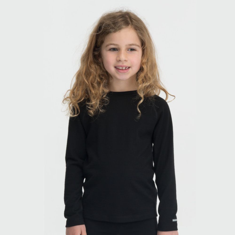 Icebreaker 200 Oasis LS Crewe Kids Thermal Black