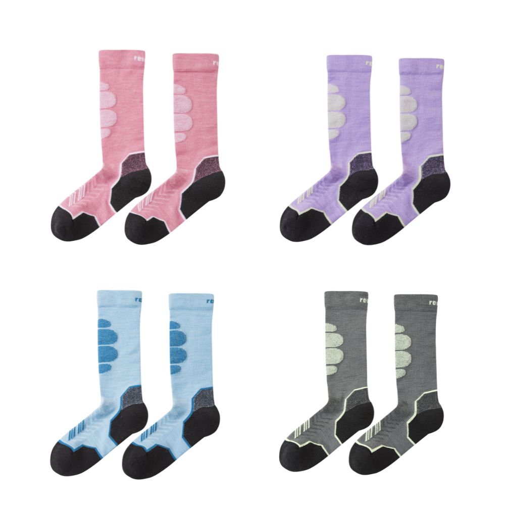 Reima Atleetti Kids Ski Socks - Targetted Cushioning, 4 colours, Kids Ski Socks, Little Skiers