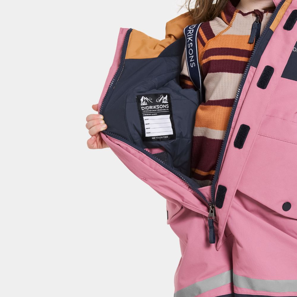 Kids Snowsuit - Didriksons Bjarven 4 Kids Coverall - Heather Pink
