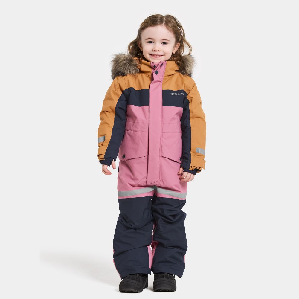 Didriksons Bjarven 4 Kids Coverall - Heather Pink