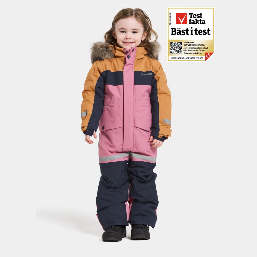 Kids Snowsuit - Didriksons Bjarven 4 Kids Coverall - Heather Pink