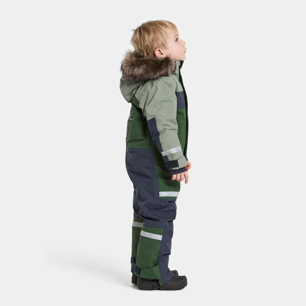 Kids Snowsuit - Didriksons Bjarven Coverall - Light Moss
