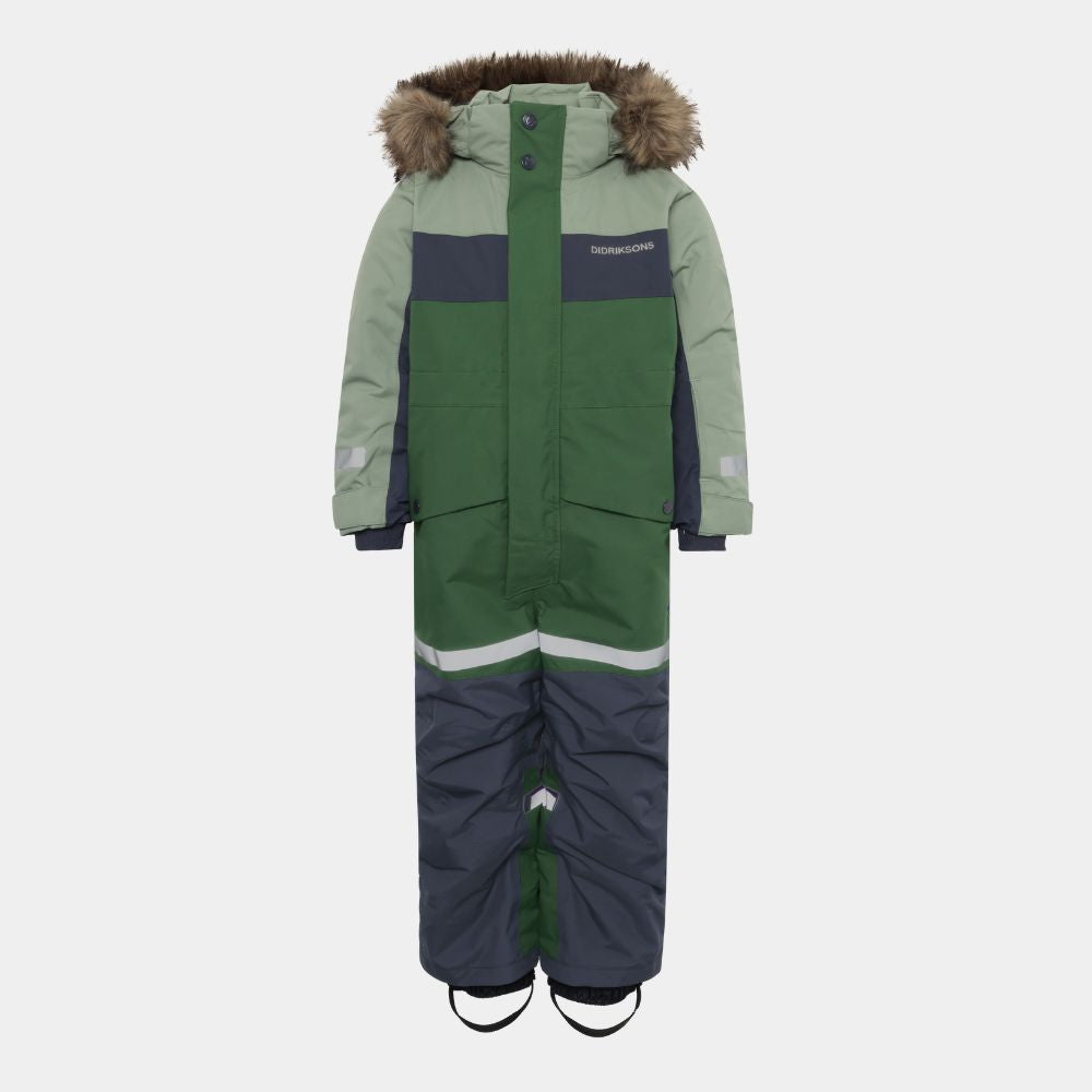 Kids Snowsuit - Didriksons Bjarven Coverall - Light Moss
