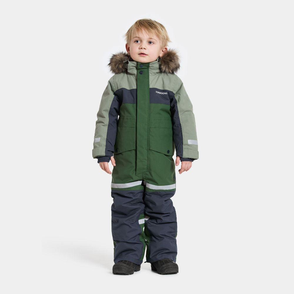 Kids Snowsuit - Didriksons Bjarven Coverall - Light Moss