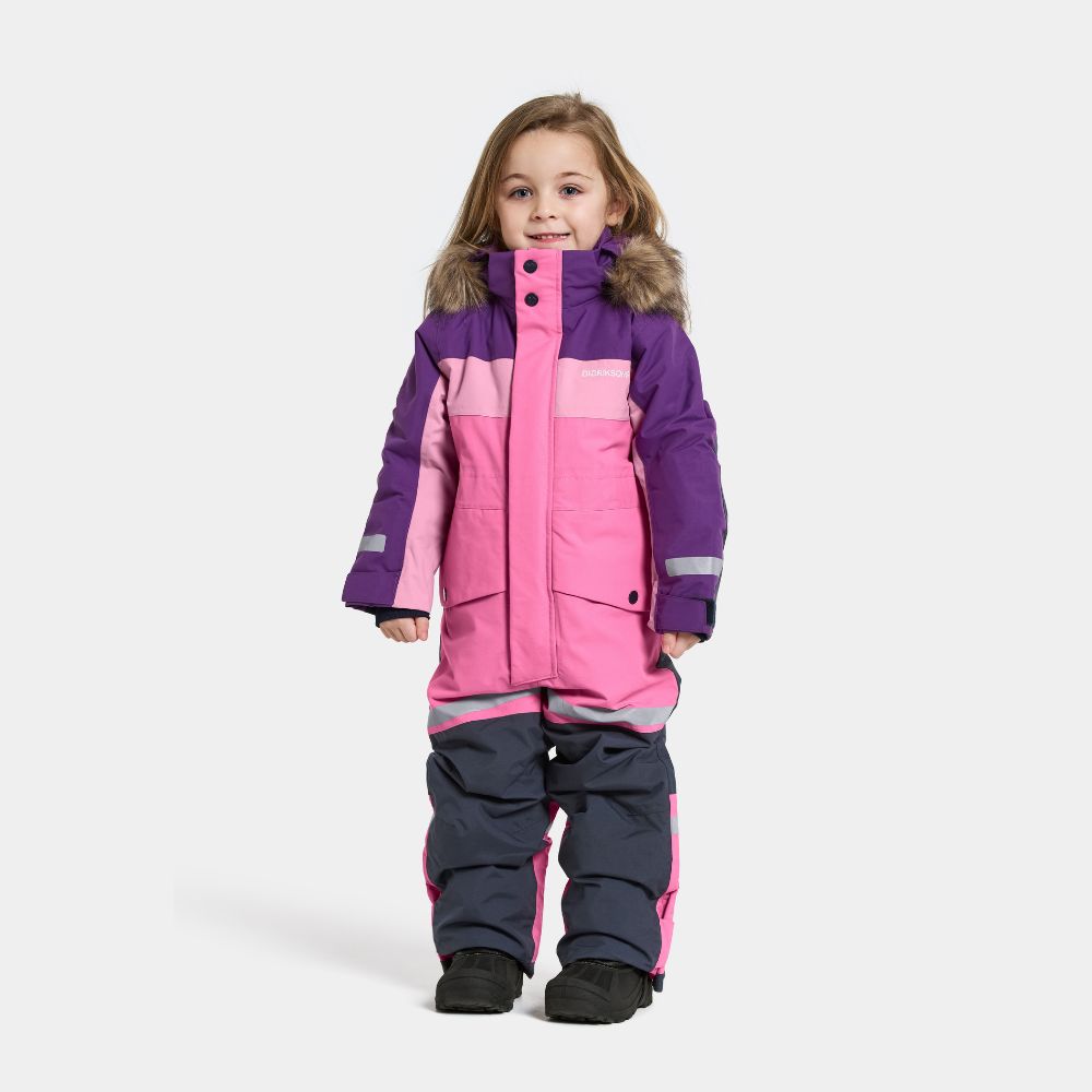 Kids Snowsuit - Didriksons Bjarven Coverall - Sweet Pink