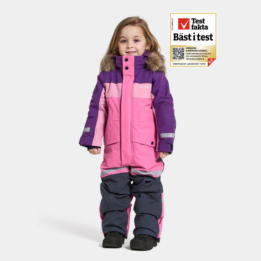 Kids Snowsuit - Didriksons Bjarven Coverall - Sweet Pink