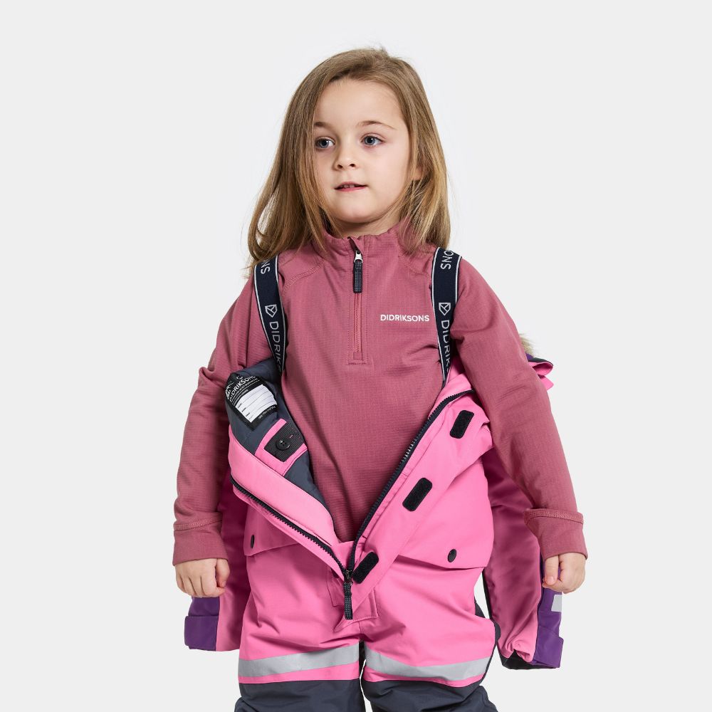 Kids Snowsuit - Didriksons Bjarven Coverall - Sweet Pink