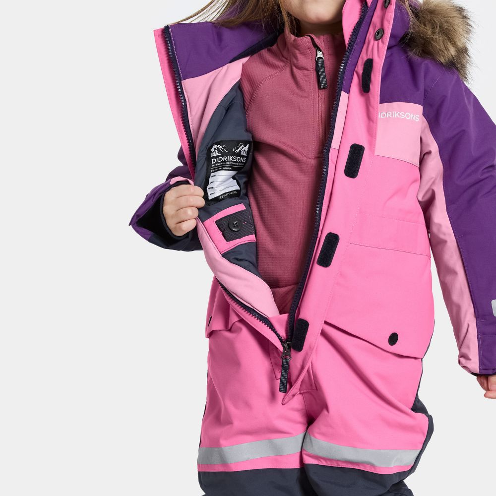Kids Snowsuit - Didriksons Bjarven Coverall - Sweet Pink