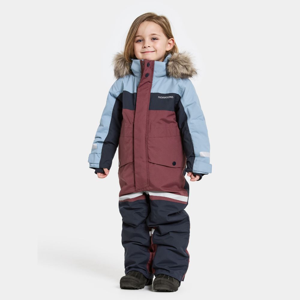 Kids Snowsuit - Didriksons Bjarven Coverall - Anemon Red