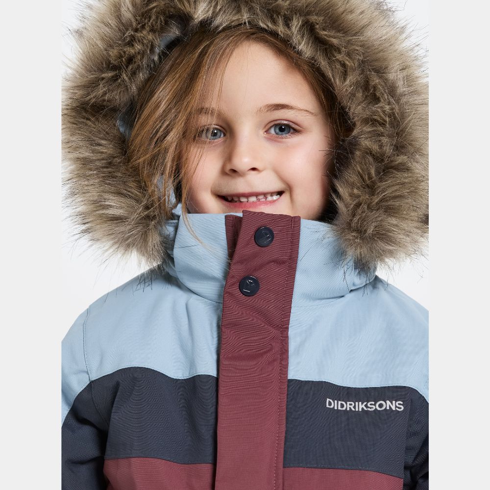 Kids Snowsuit - Didriksons Bjarven Coverall - Anemon Red