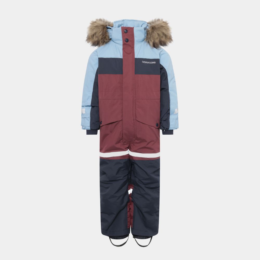 Kids Snowsuit - Didriksons Bjarven Coverall - Anemon Red
