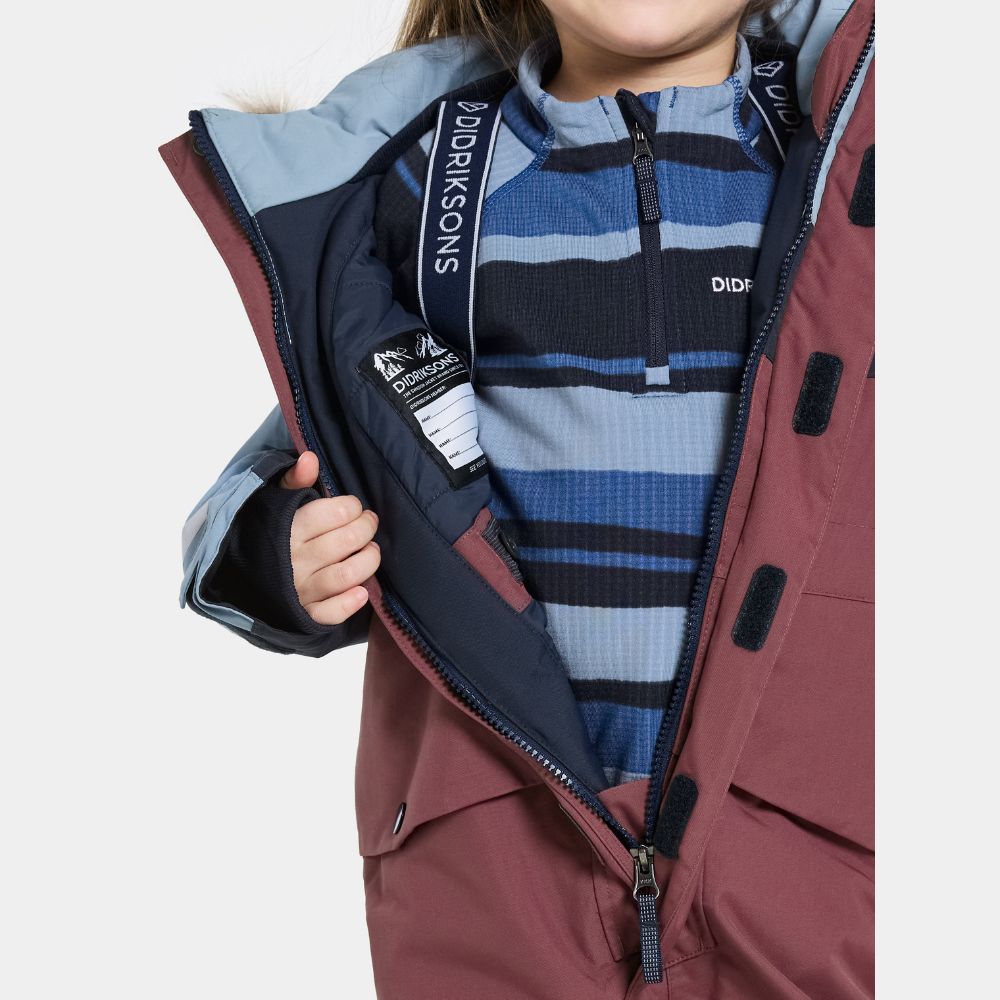 Kids Snowsuit - Didriksons Bjarven Coverall - Anemon Red