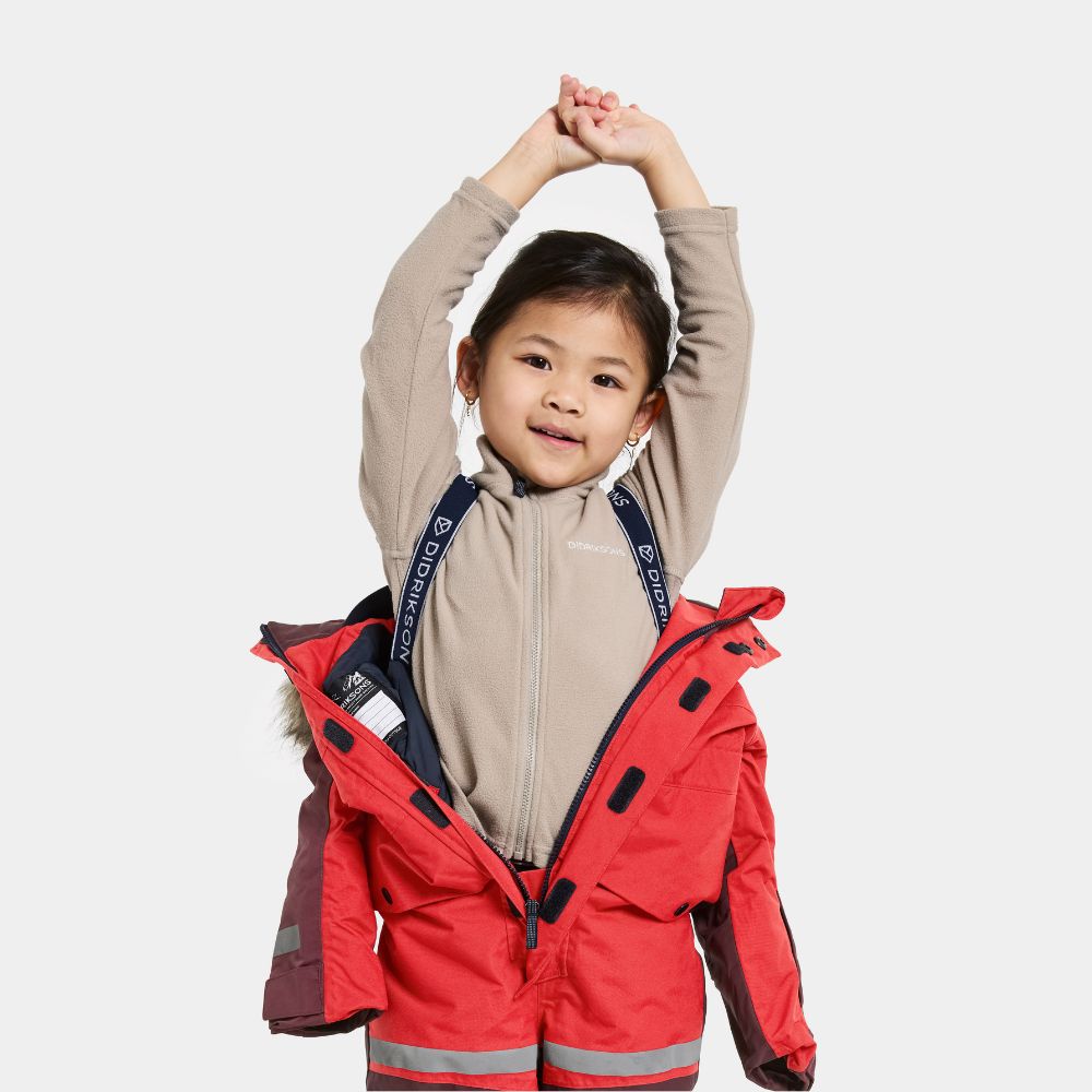 Kids Snowsuit - Didriksons Bjarven Coverall - Pomme Red