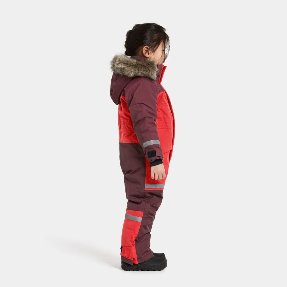 Kids Snowsuit - Didriksons Bjarven Coverall - Pomme Red