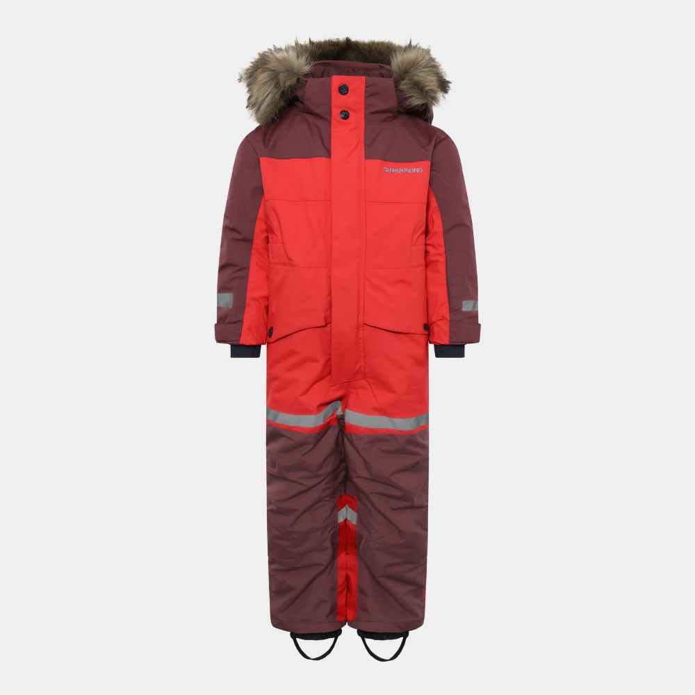 Kids Snowsuit - Didriksons Bjarven Coverall - Pomme Red