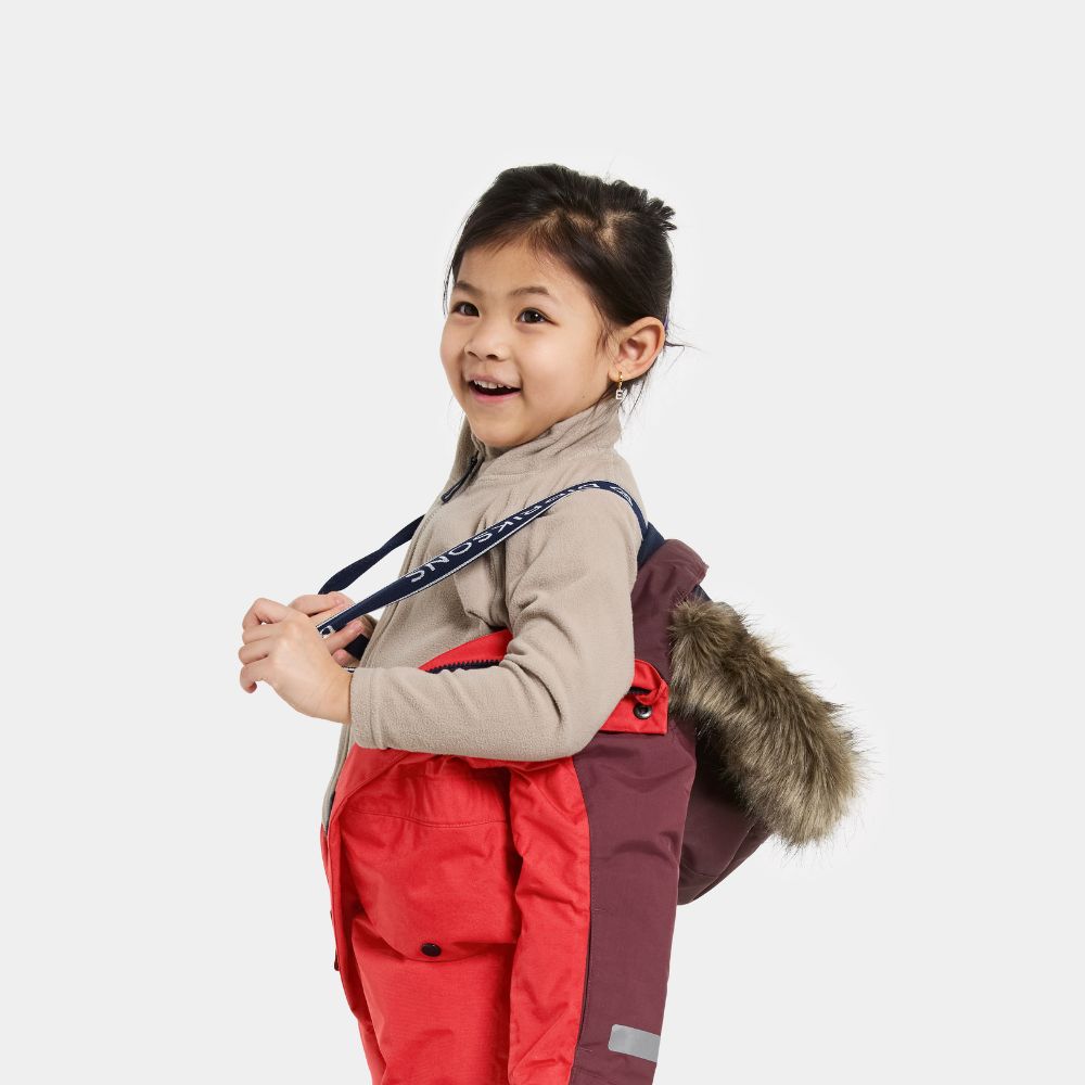 Kids Snowsuit - Didriksons Bjarven Coverall - Pomme Red
