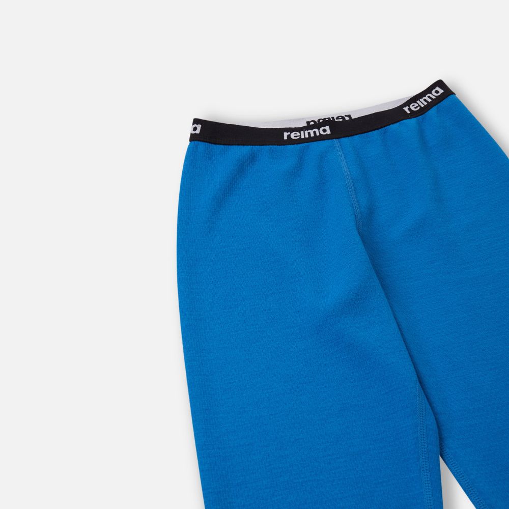 Reima Lani Thermal Base Layer Set, Bright Blue. Kids Thermals For Skiing