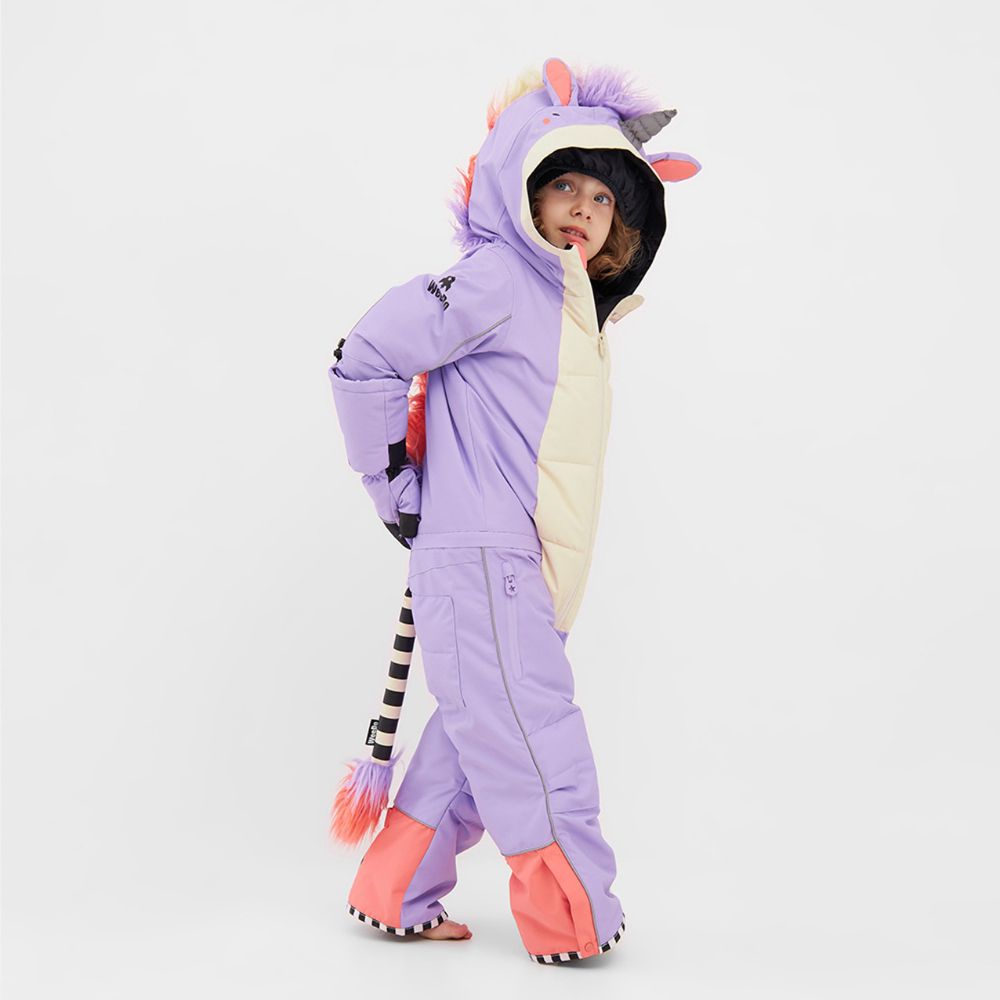 Weedo Kids Snowsuit, Lilac Unicorn