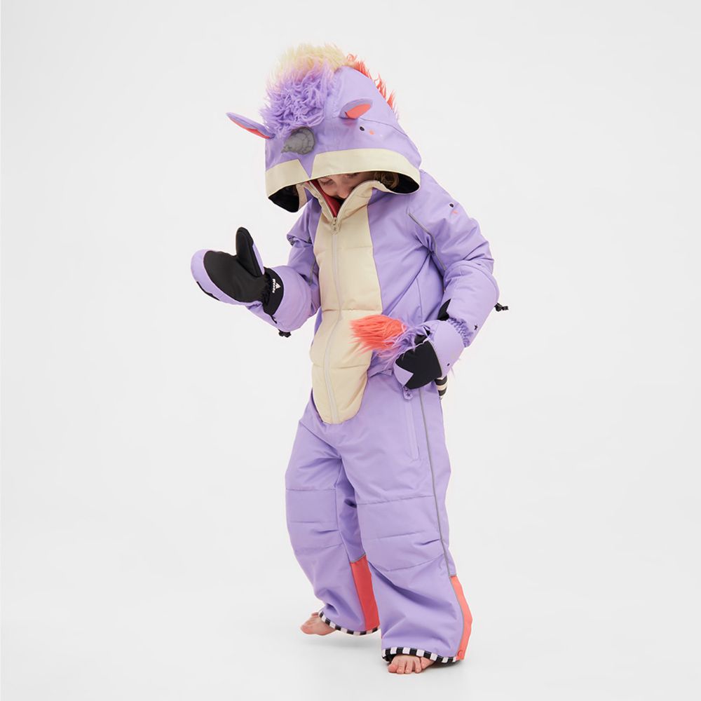 Weedo Kids Snowsuit, Lilac Unicorn