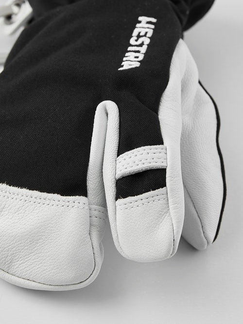 Hestra Army Leather Heli Junior 3-Finger Gloves Black (30562-100)