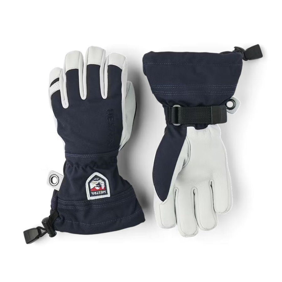 Hestra Army Leather Heli Kids Ski Gloves - Navy (30560-280)