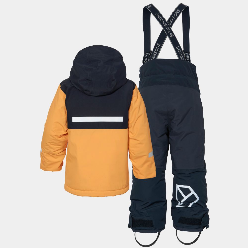 Didriksons Skare Kids Ski Jacket & Pants Set - Fire Yellow