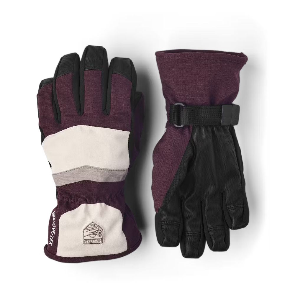 Hestra Atlas Gore Tex Kids Ski Gloves Bordeaux