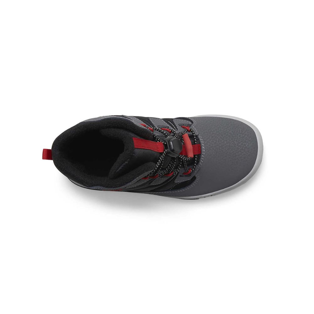 Merrell Snow Bank, Grey/Black/Red  - Kids Snow Boots UK 10 Only
