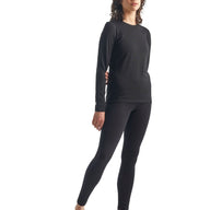 Icebreaker Womens 200 Oasis LS Crewe Thermal Top - Black
