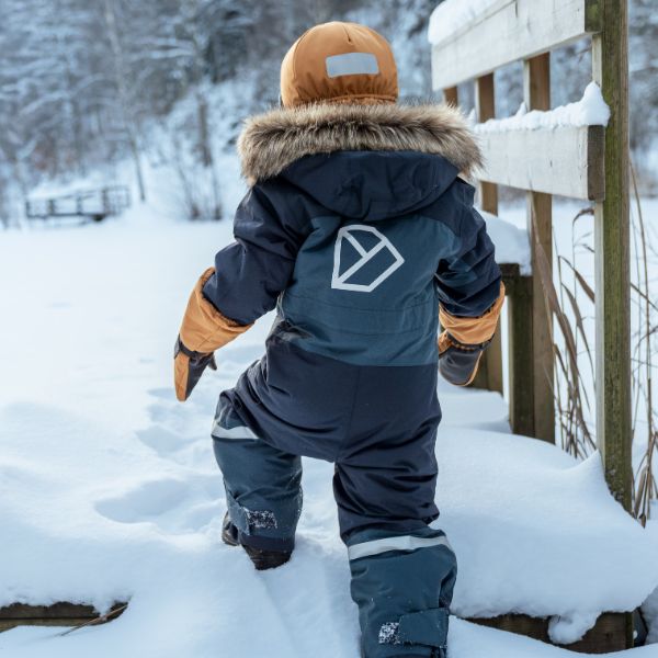 Kids Snowsuit Waterproof 15K - Didriksons Bjarven 5 Coverall - Navy