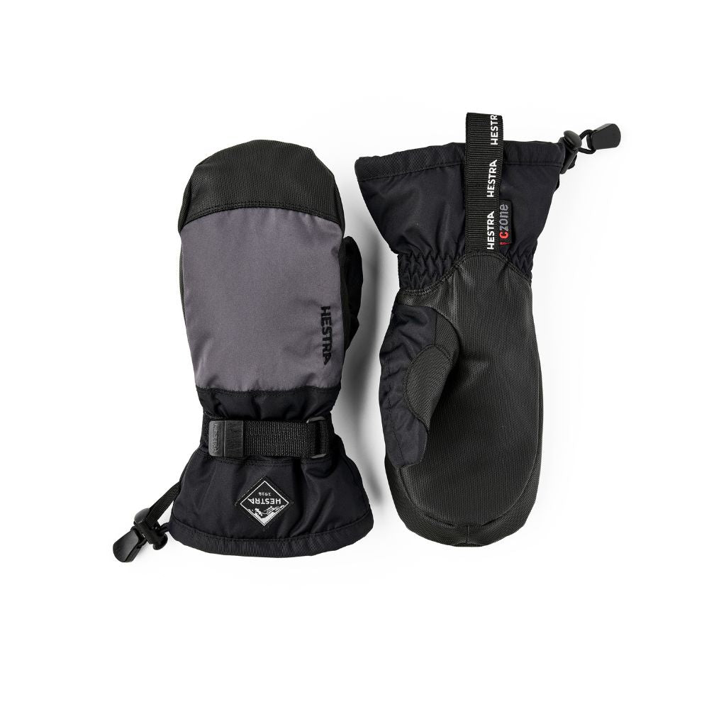 Hestra Gauntlet Czone Kids Ski Mittens - Black/Graphite (32531-380100)