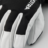 Hestra Leather Heli Kids Ski Gloves - Black (30560-100)