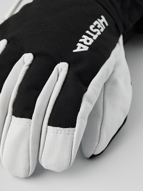 Hestra Army Heli Leather Ski Junior Gloves - Black (30560-100)